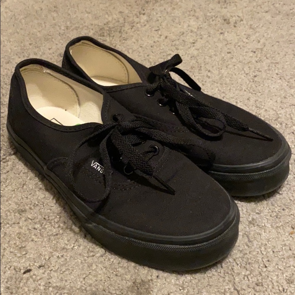 Lightly used Kids black Vans size 3